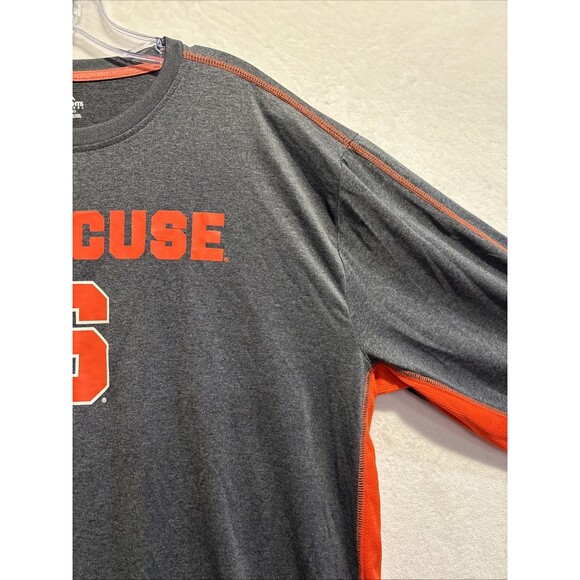 Knights Apparel Syracuse Long Sleeve Performance Shirt Grey Orange Men's 2XL XXL - Picture 6 of 14